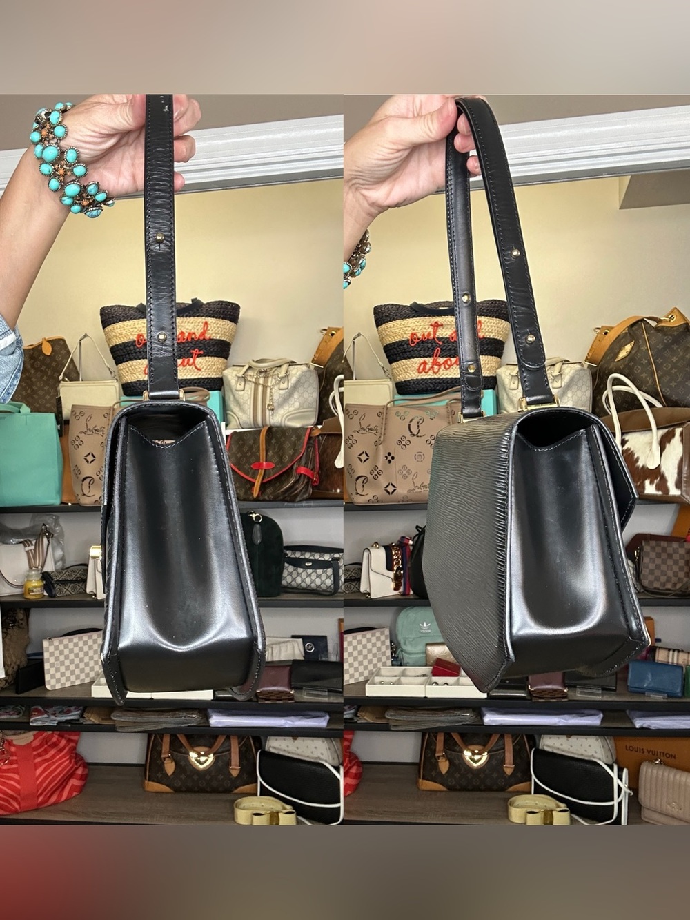 Louis Vuitton Vintage Tilsitt Black Epi Leather Shoulder Bag 1991 w:/ COA - Picture 6 of 15